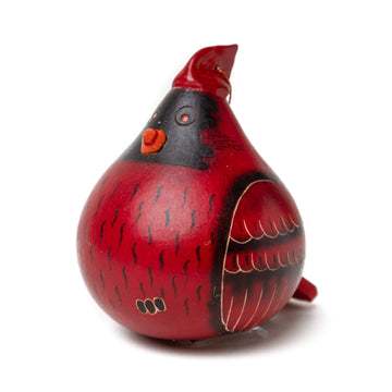 Cardinal Gourd Ornament