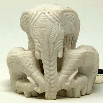 Elephant Family Carving