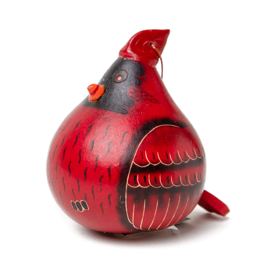 Cardinal Gourd Ornament